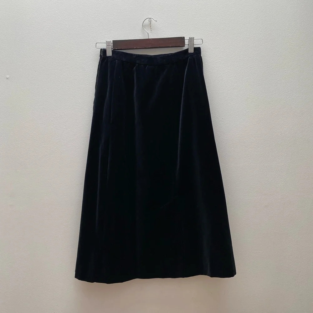 Vintage - Union Label Vegan Suede Velvet 60’s Wrap Skirt